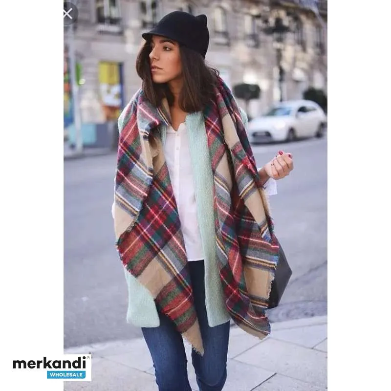 BUFANDAS MANTA XL TARTáN  MODA OTOñO/INVIERNO  PARA MUJER