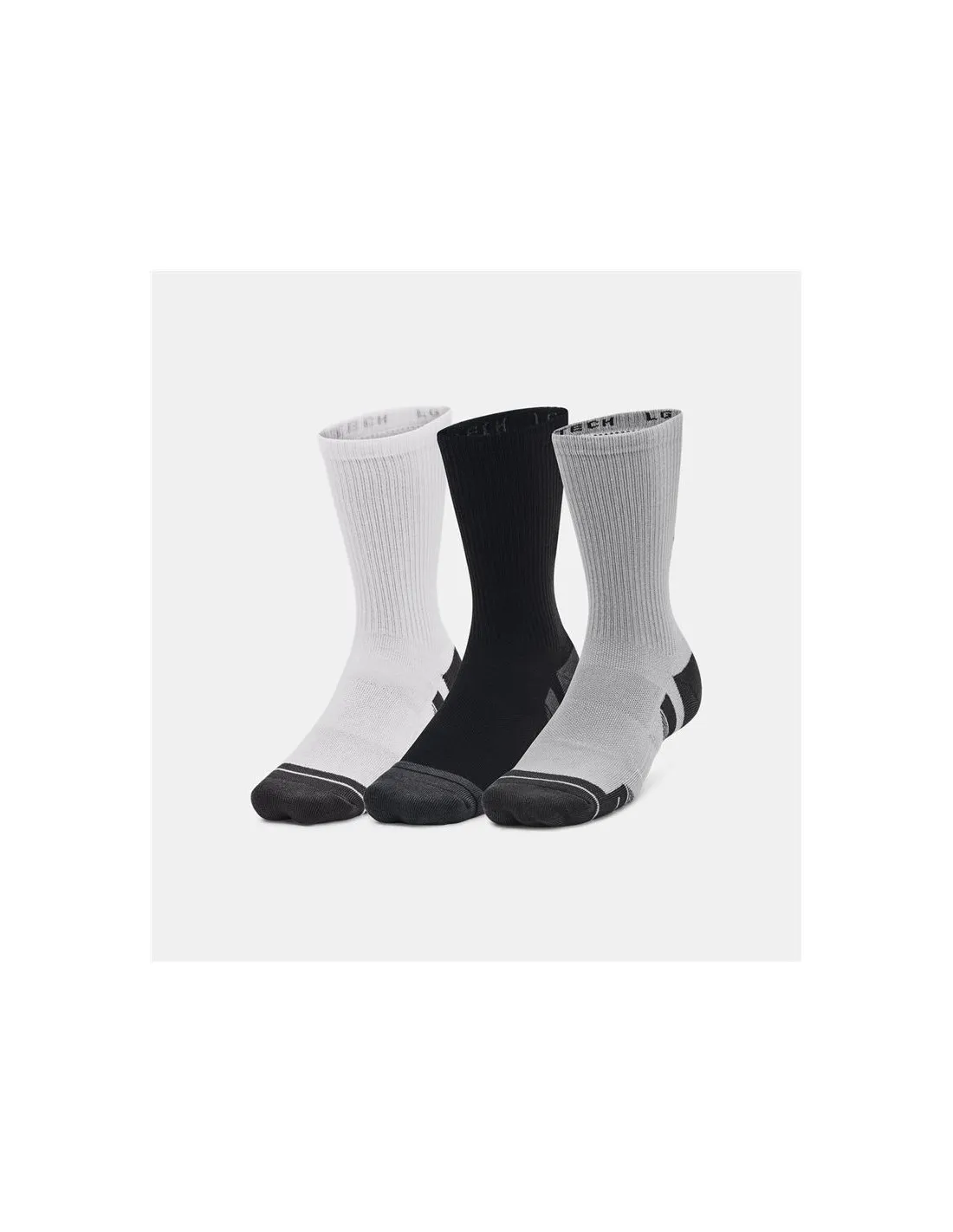 Calcetines de Fitness Under Armour Performance Tech 3Pk Crew Gris
