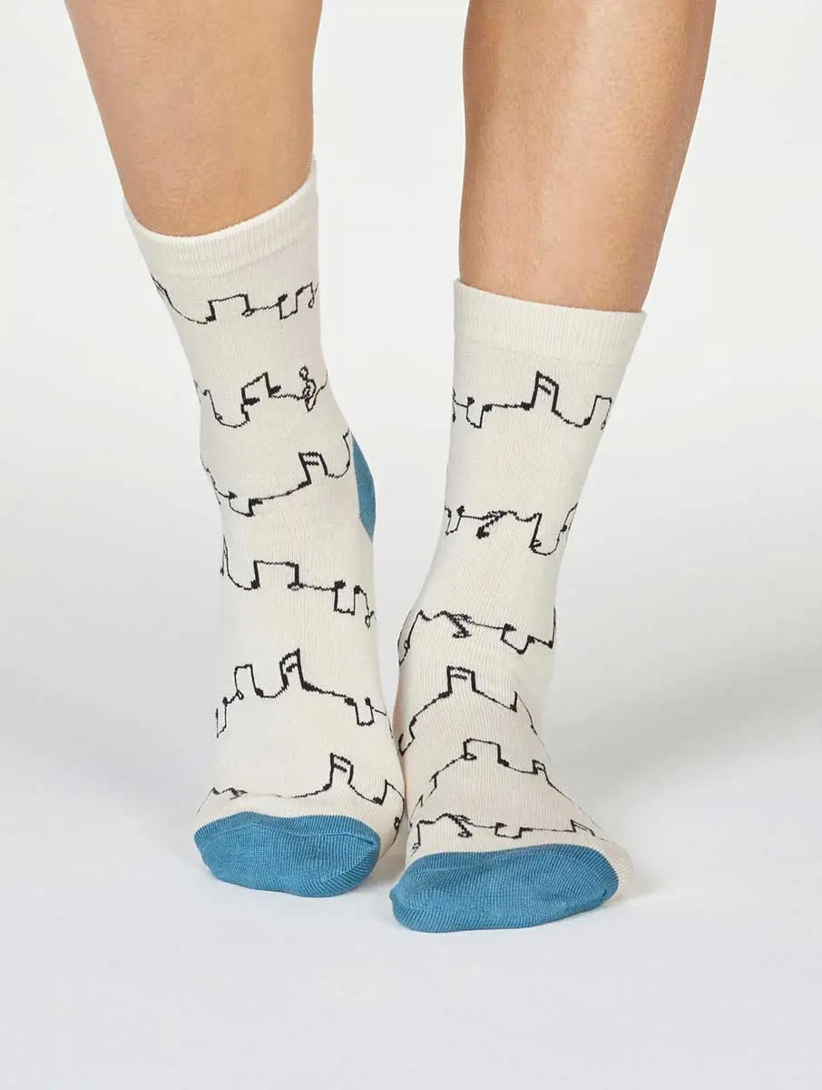 Calcetines mujer ecológicos de música. Pack de 2
