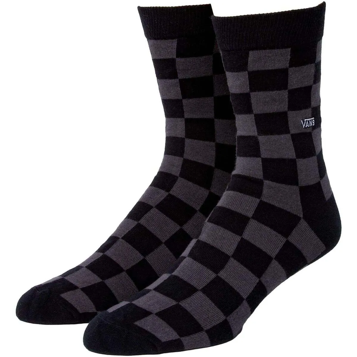 CALCETINES NEGROS CON DISEÑO A CUADROS