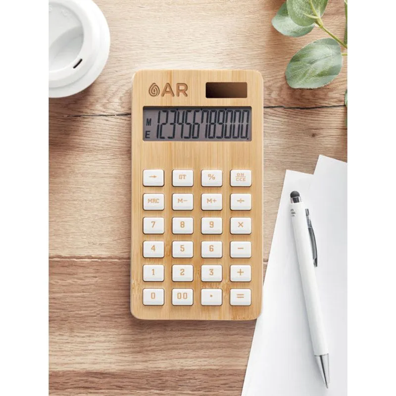Calculadora con carcasa en bambú Calcubim