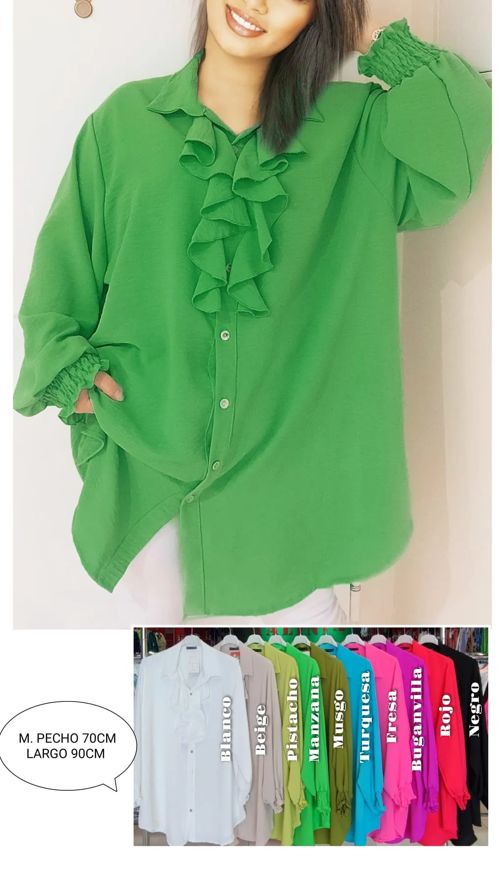 Camisa Andalucía Mujer Talla Grande