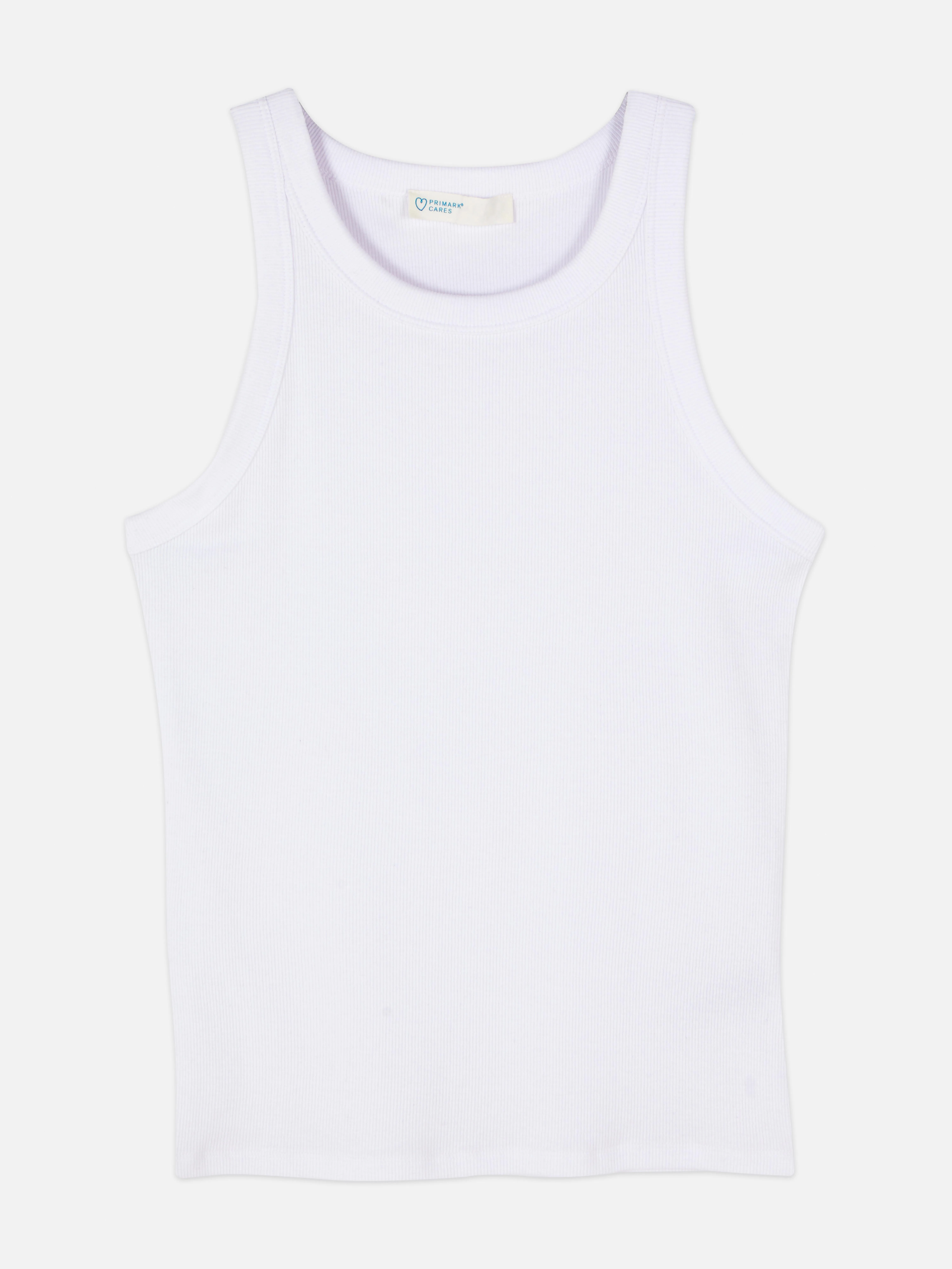 Camiseta acanalada con espalda nadadora