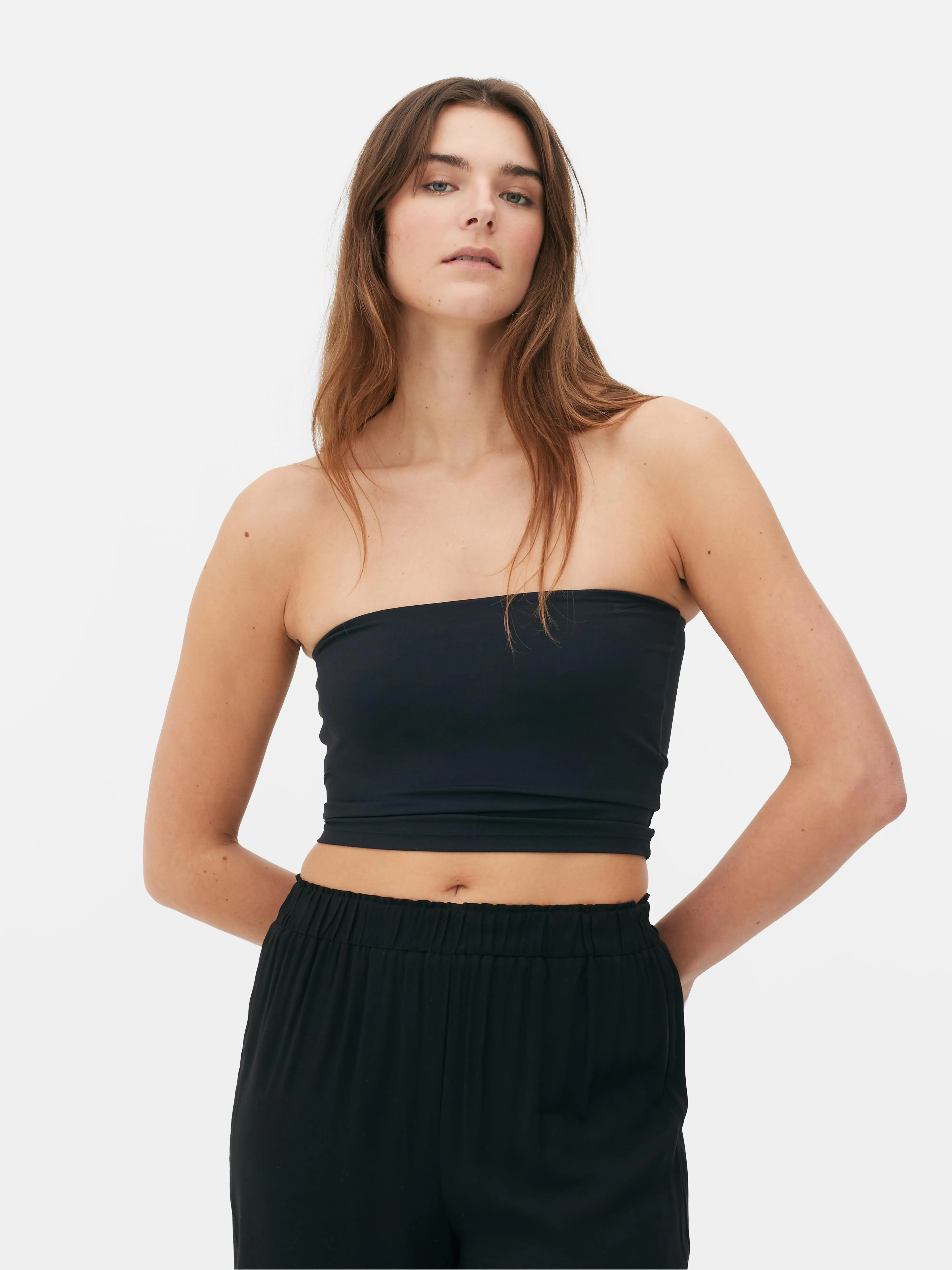 Camiseta bandeau de punto
