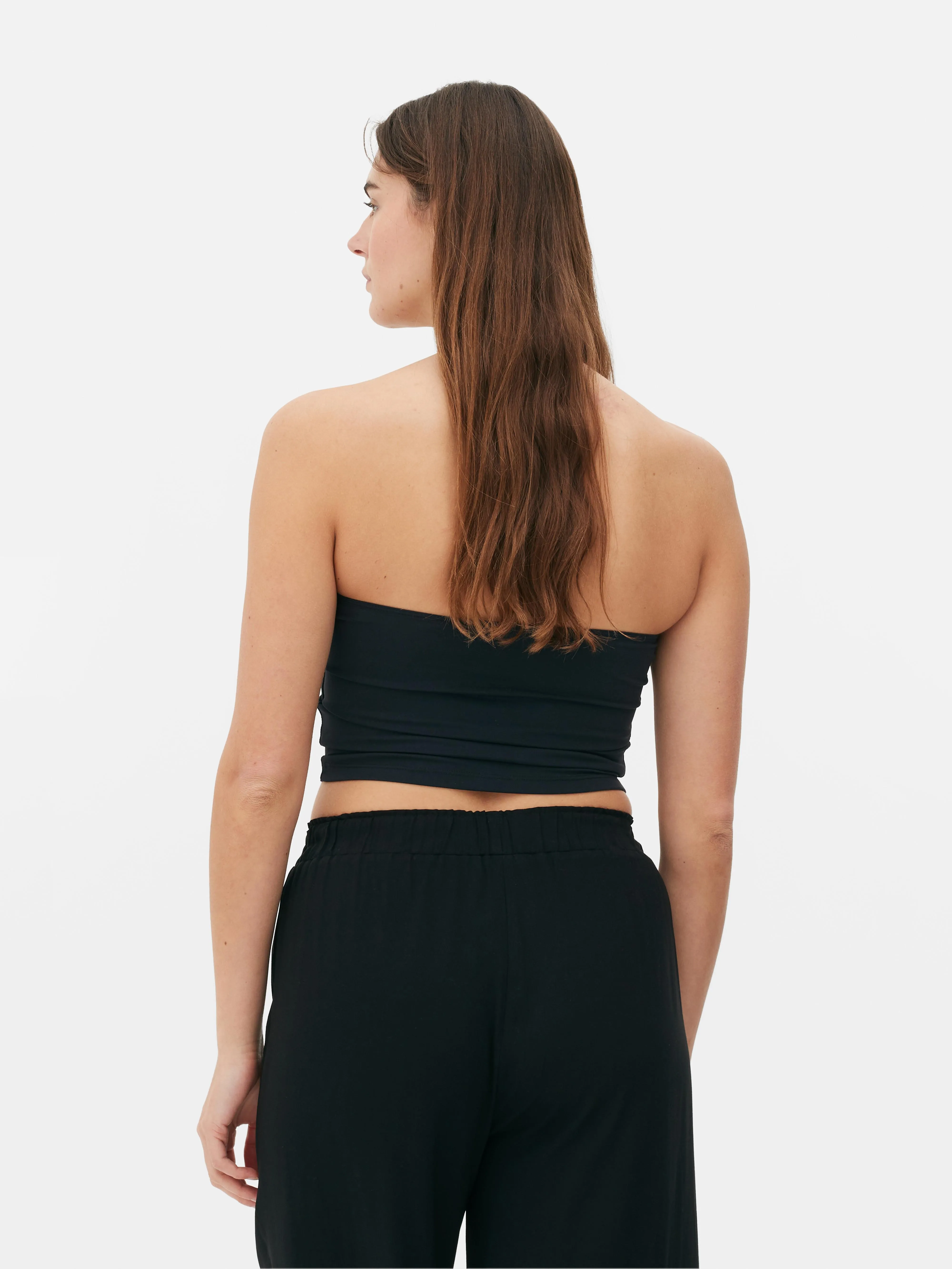 Camiseta bandeau de punto