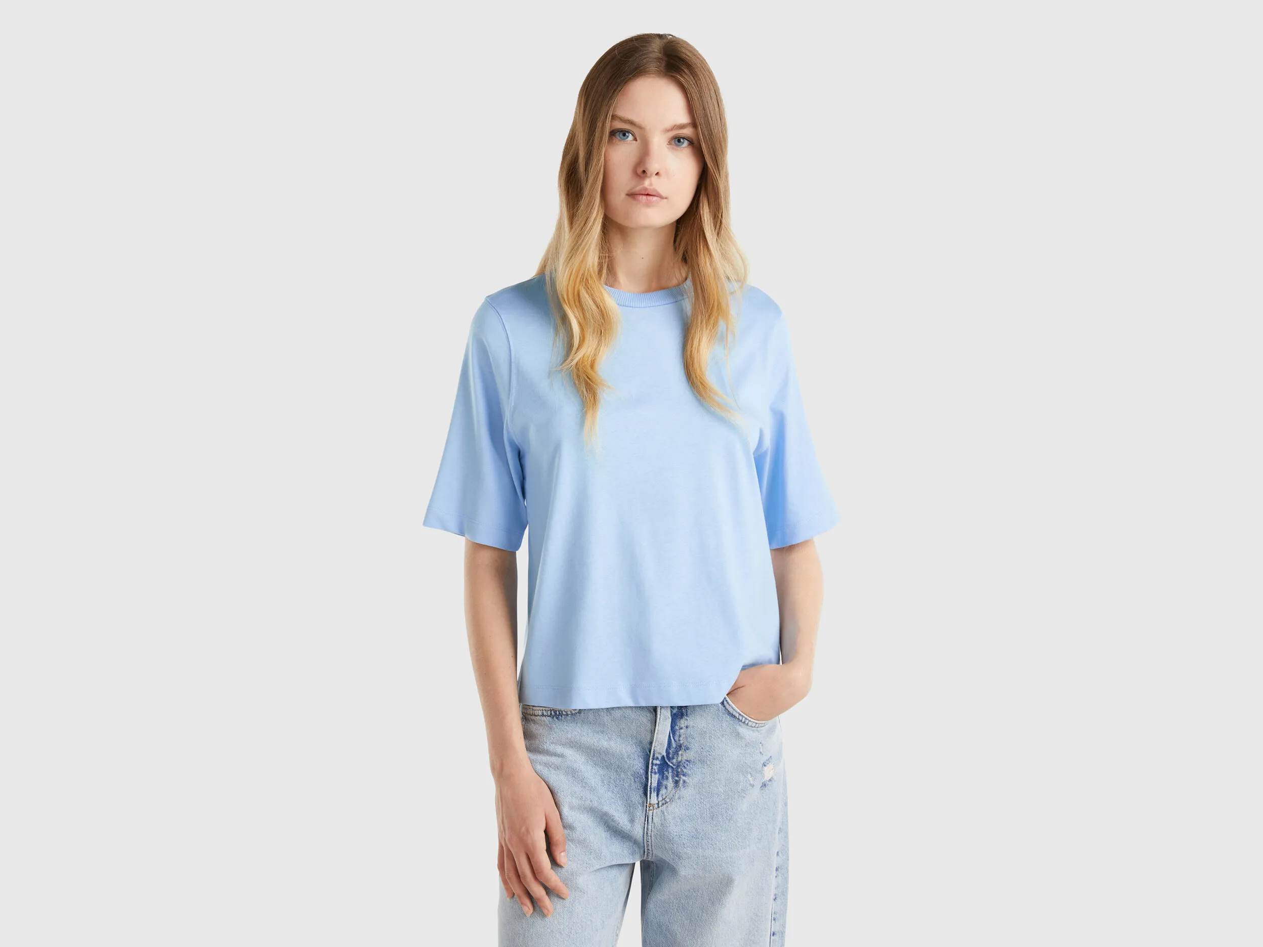Camiseta boxy fit de 100 % algodón