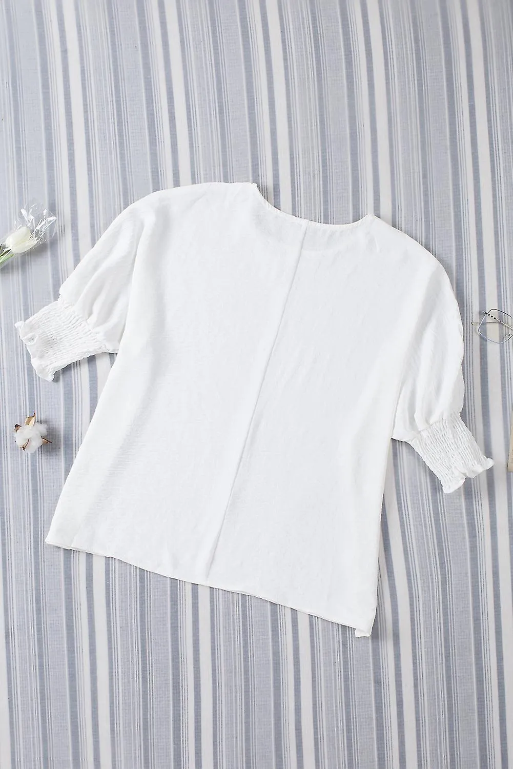 Camiseta de muñeca blanca para mujer