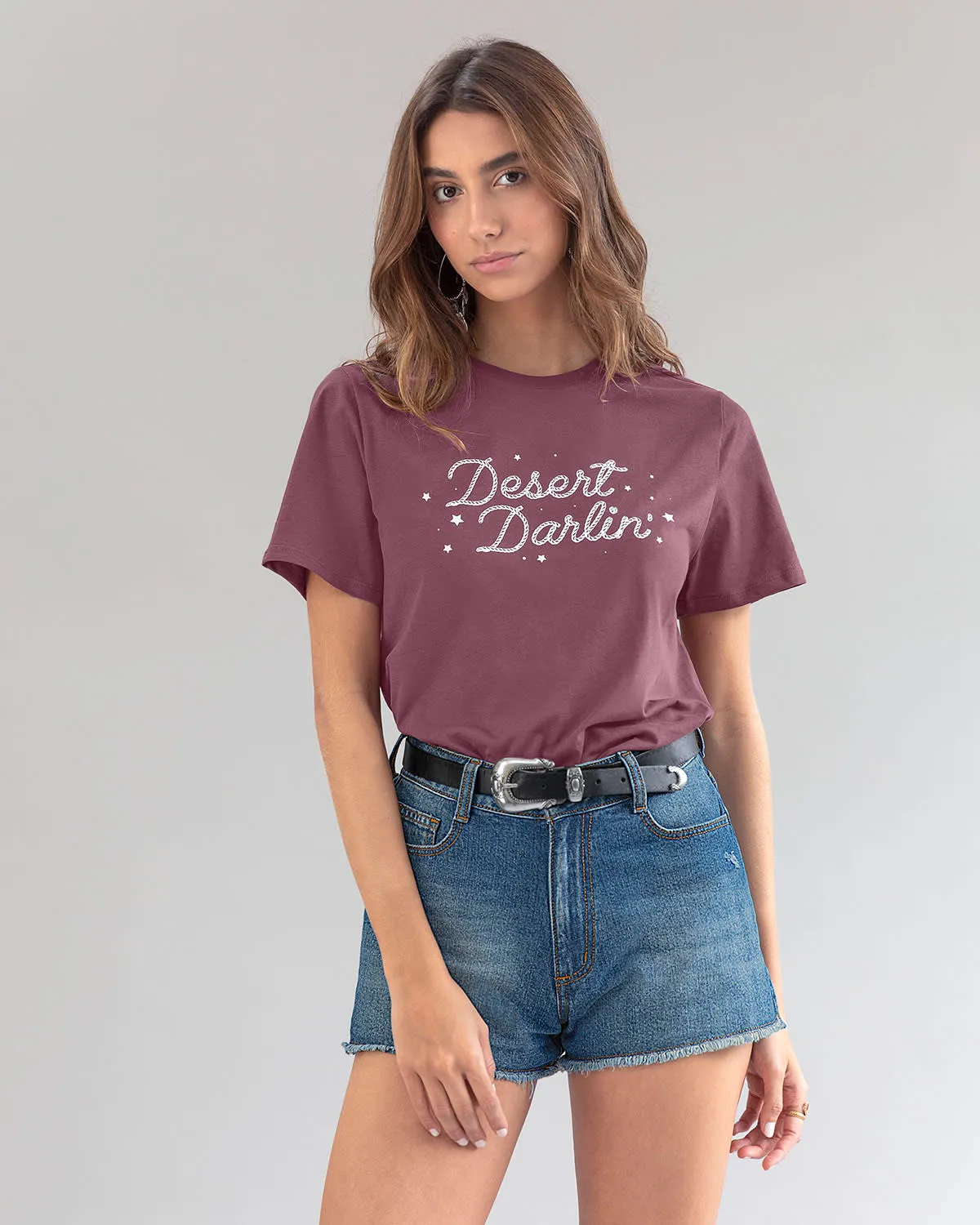 Camiseta en algodón manga corta con estampado localizado