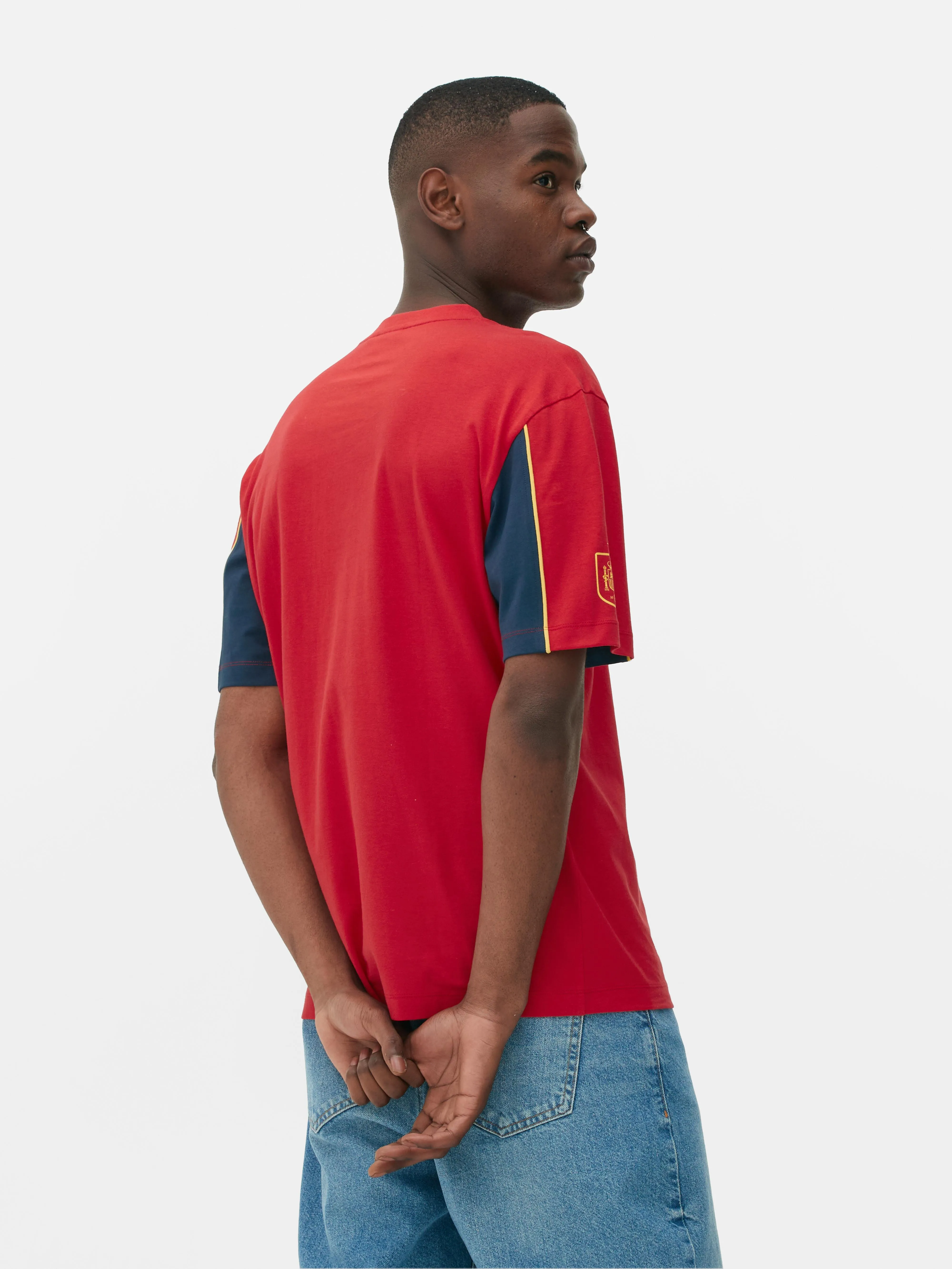 Camiseta estampada de España de diseño panelado
