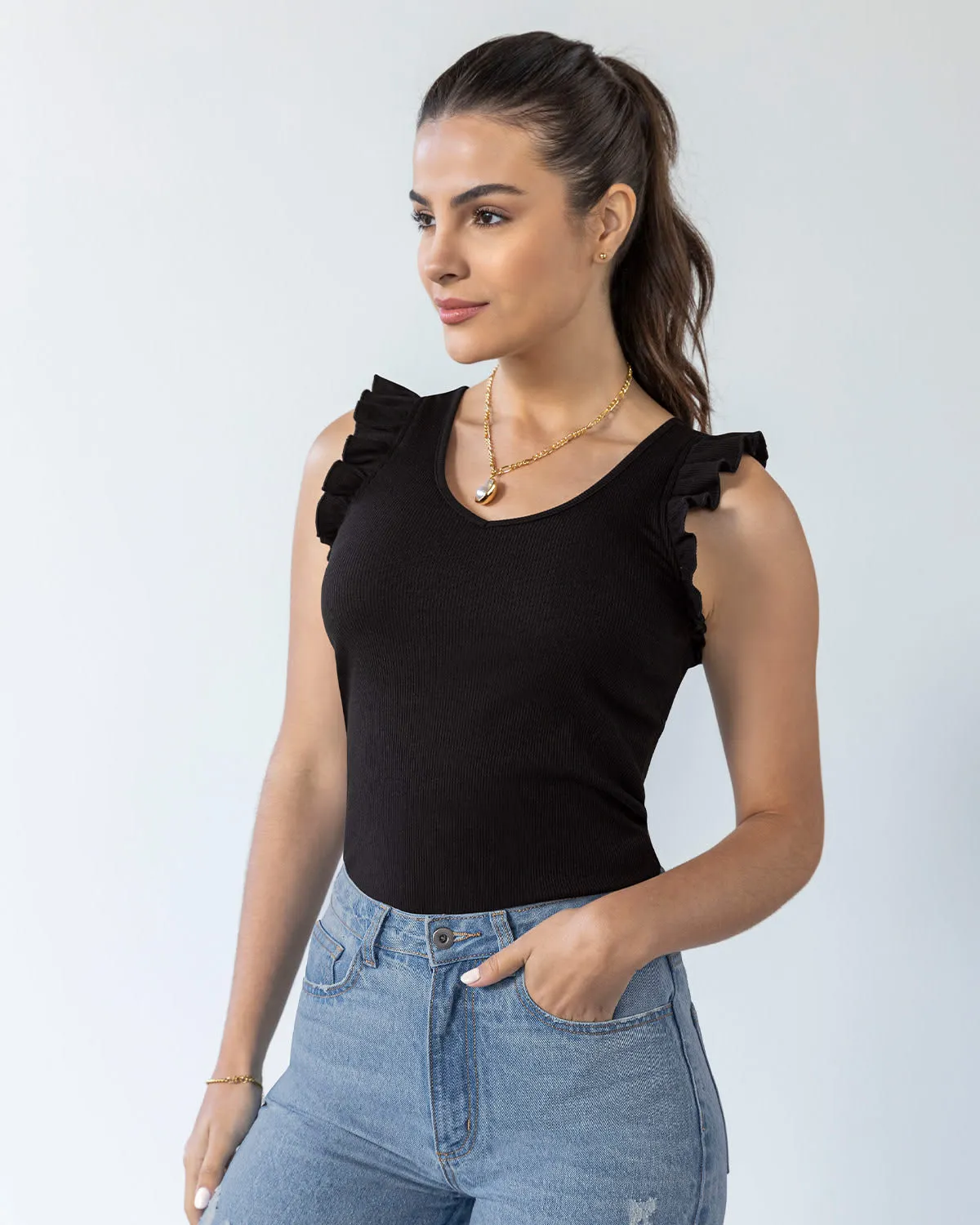 Camiseta manga sisa con bolero