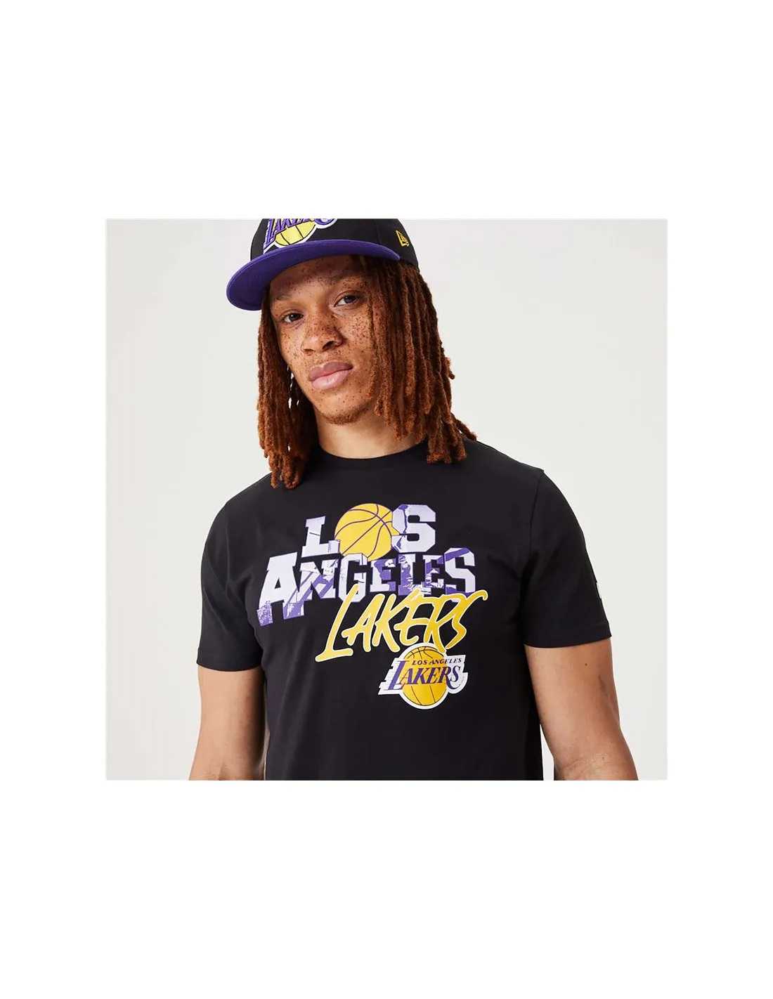 Camiseta New Era NBA Infill Graphic LA Lakers Negro Hombre