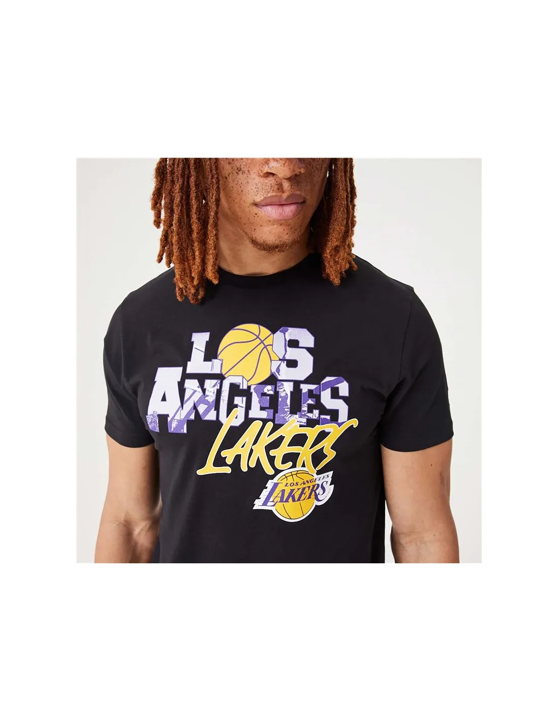 Camiseta New Era NBA Infill Graphic LA Lakers Negro Hombre