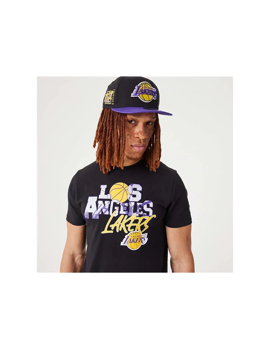 Camiseta New Era NBA Infill Graphic LA Lakers Negro Hombre