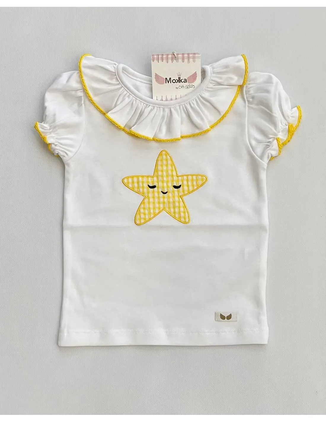 Camiseta Niña Mokka Colección Nube Turquesa Amarillo