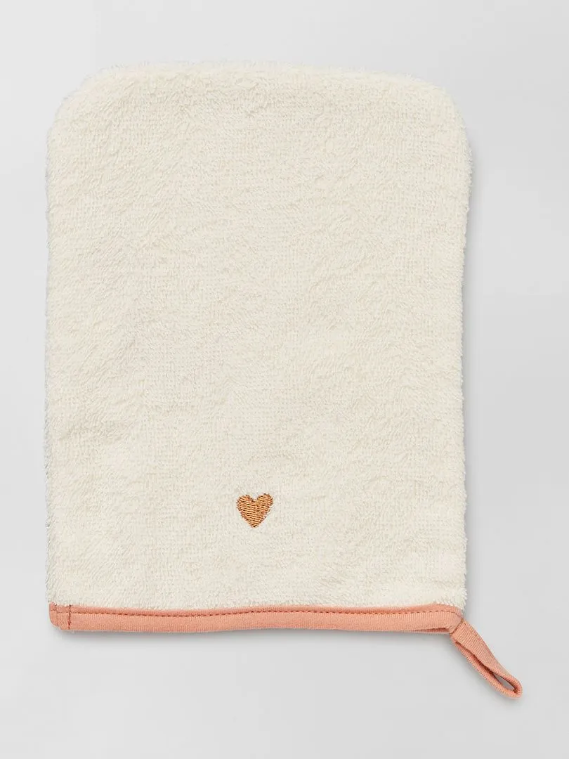 CAPA DE BAñO + MANOPLA  ROSA