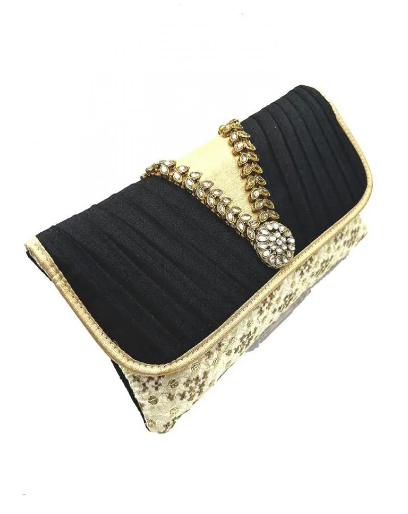 CARTERAS NEGRAS Y DORADAS ESTILO VINTAGE PARA BODAS Y EVENTOS