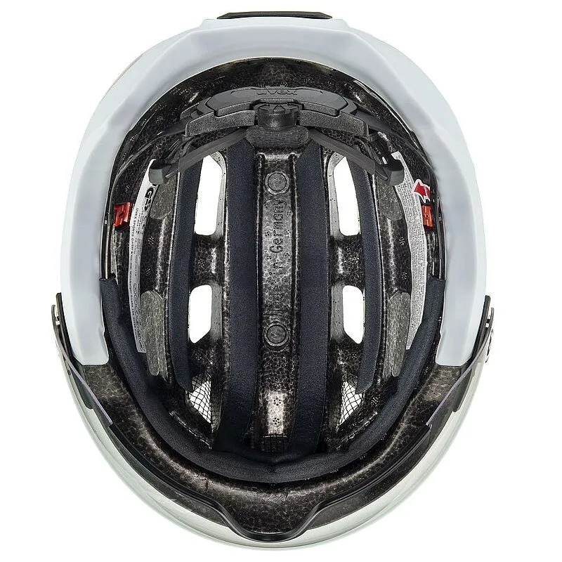 Casco bicicleta urbana Uvex CITY FINALE VISOR VARIOMATIC (verde musgo nube mate)