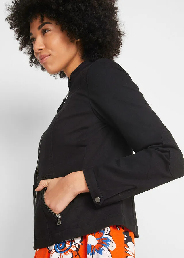 Cazadora de estilo biker Negro