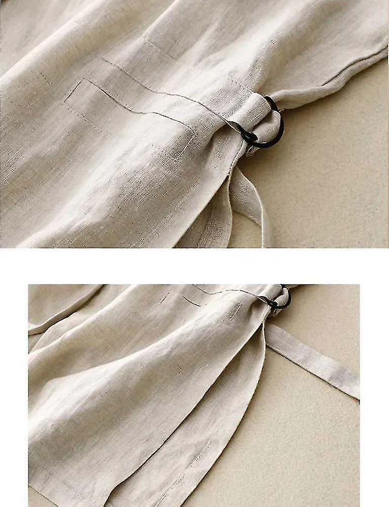 Chaleco de lino de algodón para mujer Blazers sin mangas Cárdigans ligeros de gran tamaño Chaqueta de primavera verano Chaleco