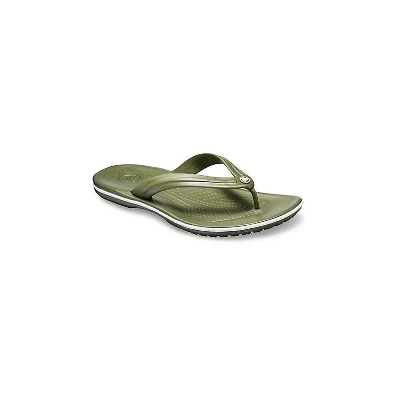 Chanclas Crocs Crocband Flip (Army Green / White)