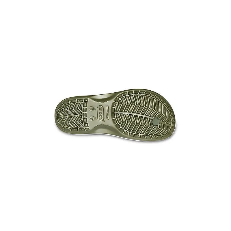 Chanclas Crocs Crocband Flip (Army Green / White)