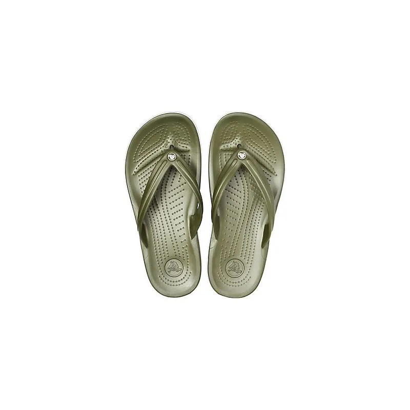 Chanclas Crocs Crocband Flip (Army Green / White)