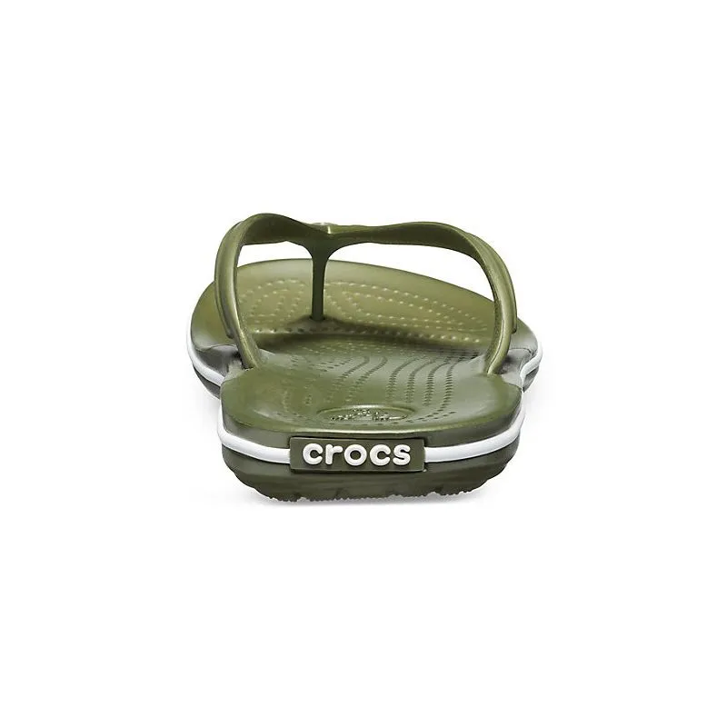 Chanclas Crocs Crocband Flip (Army Green / White)