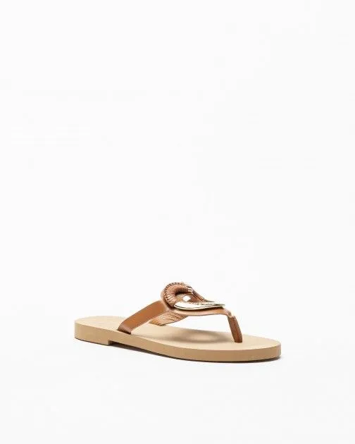 Chanclas de dedo Love Moschino JA28462G0G Camel