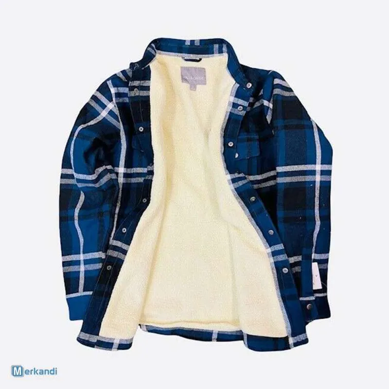 CHAQUETA DE CAMISA DE LEñADOR 100% ALGODóN PARA HOMBRE CON FORRO SHERPA DE INVIERNO M3XL