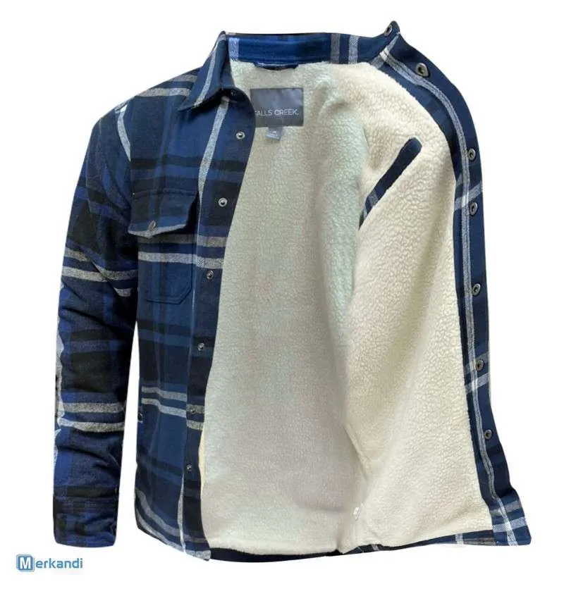 CHAQUETA DE CAMISA DE LEñADOR 100% ALGODóN PARA HOMBRE CON FORRO SHERPA DE INVIERNO M3XL
