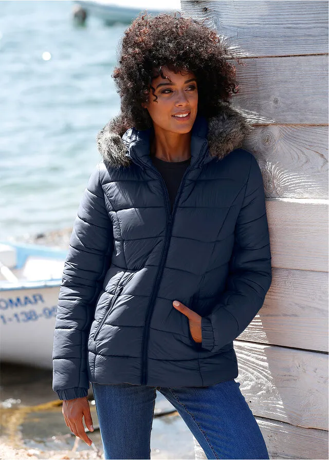 Chaqueta de invierno con capucha Azul marino