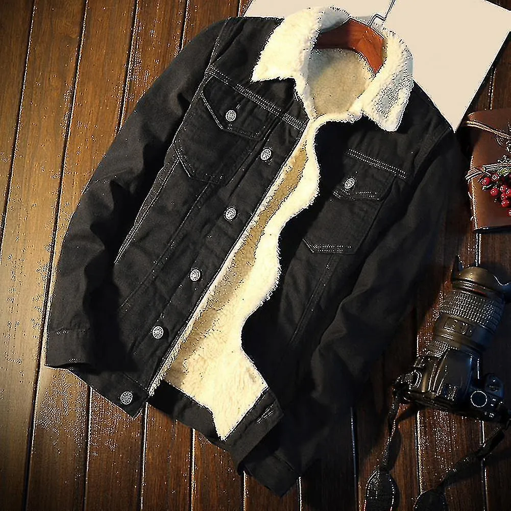 Chaqueta de invierno de invierno de otoño Denim Forro polar interior Engrosar los jeans de invierno Chaqueta de chaqueta de terc