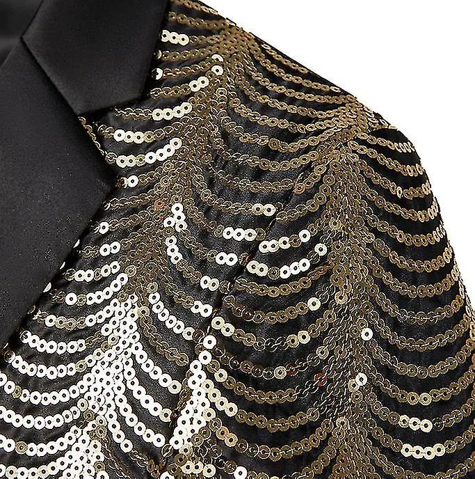 Chaqueta de lentejuelas para hombre Blazer Slim Fit
