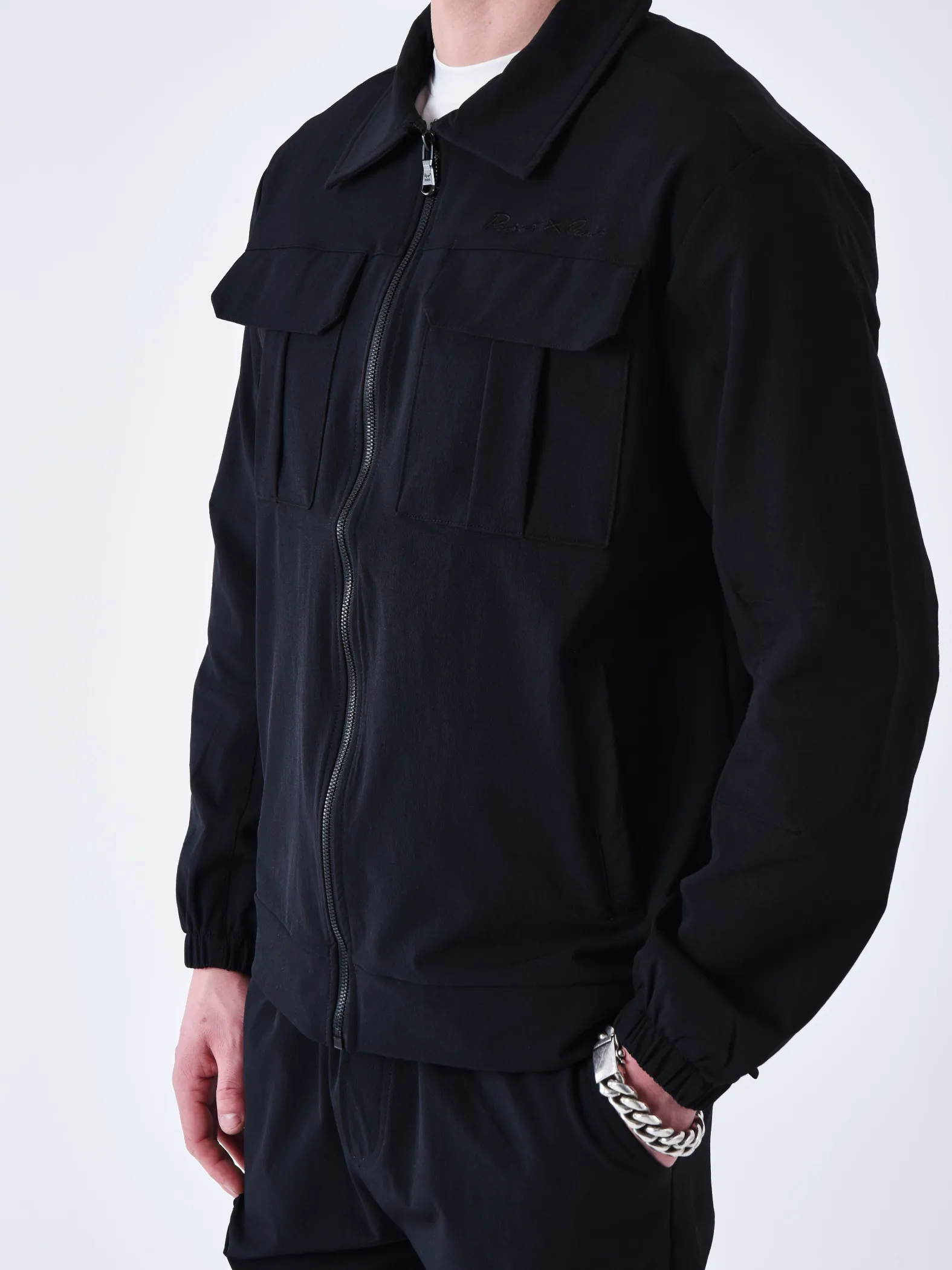 Chaqueta de trabajo con cuello de embudo