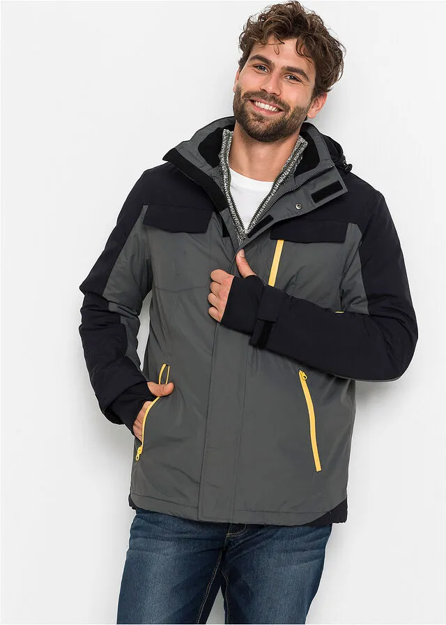 CHAQUETA MULTIFUNCIONAL DE INVIERNO ANTRACITANEGRO