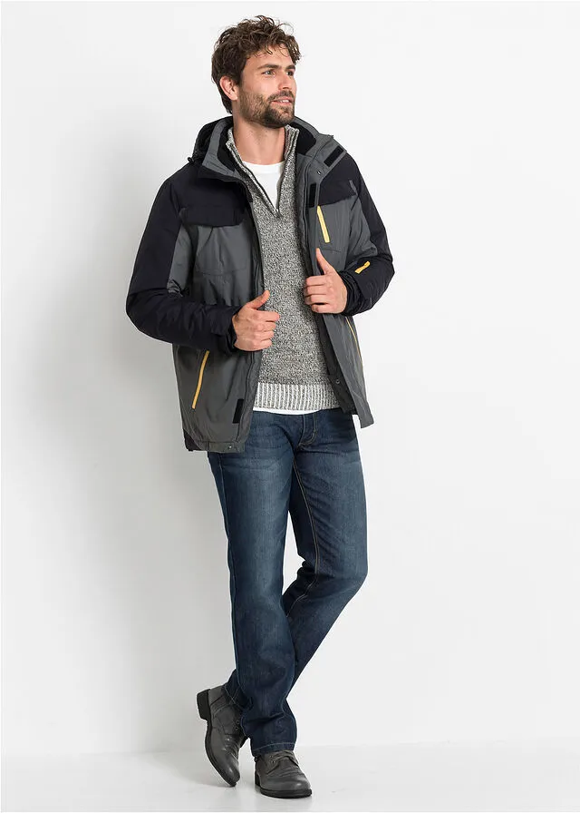 CHAQUETA MULTIFUNCIONAL DE INVIERNO ANTRACITANEGRO