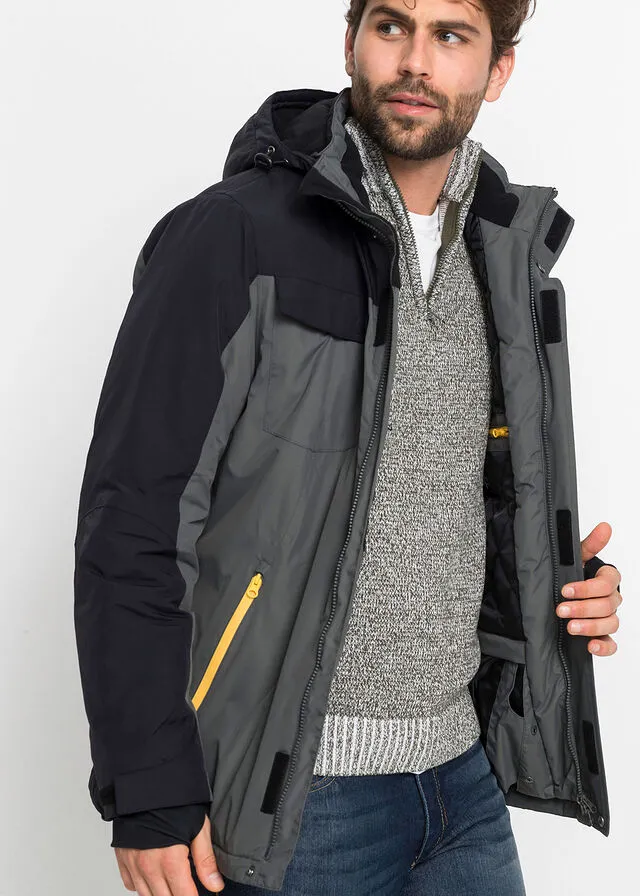 CHAQUETA MULTIFUNCIONAL DE INVIERNO ANTRACITANEGRO