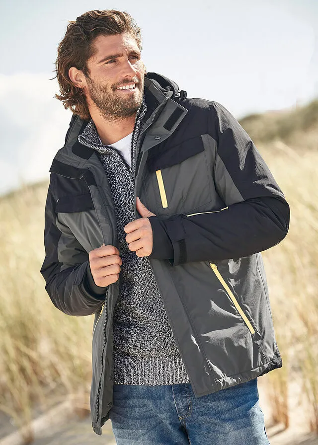 CHAQUETA MULTIFUNCIONAL DE INVIERNO ANTRACITANEGRO