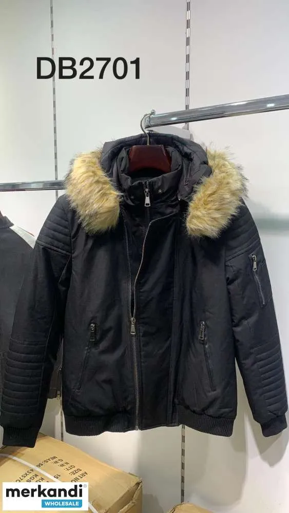 Chaqueta Otoño Invierno Parka 8115 para hombre larga con interior de pelo y capucha