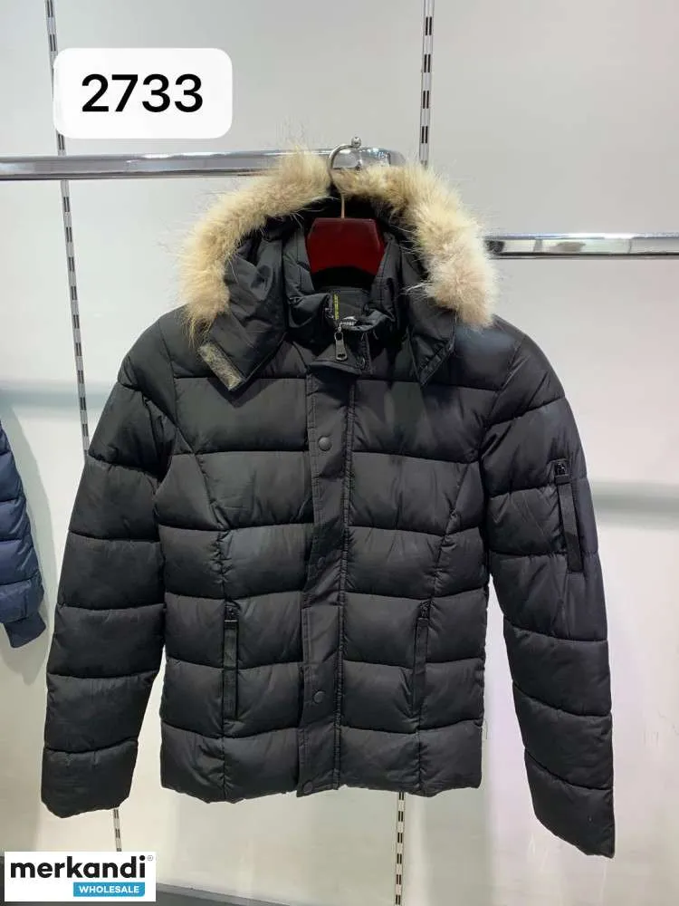 Chaqueta Otoño Invierno Parka 8115 para hombre larga con interior de pelo y capucha