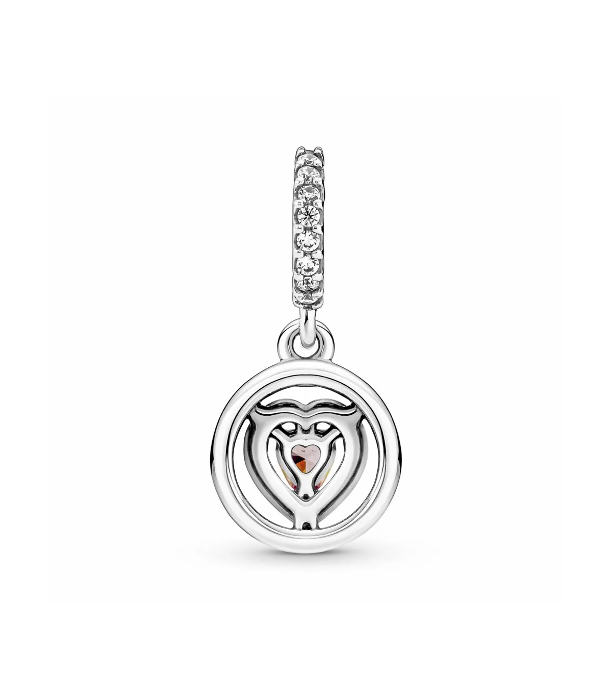 CHARM COLGANTE PANDORA CORAZóN DOBLE HALO BRILLANTE  791476C01