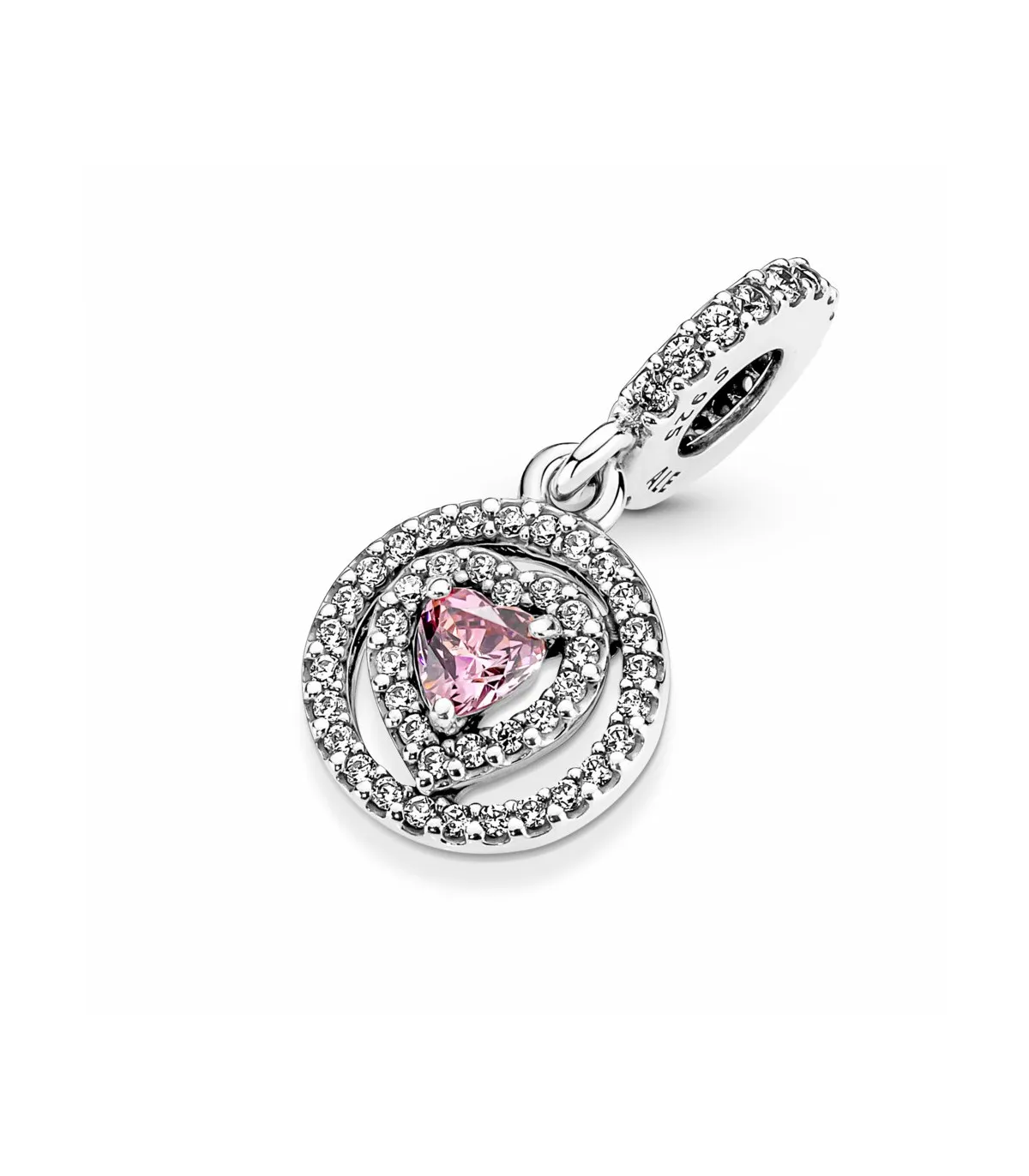 CHARM COLGANTE PANDORA CORAZóN DOBLE HALO BRILLANTE  791476C01
