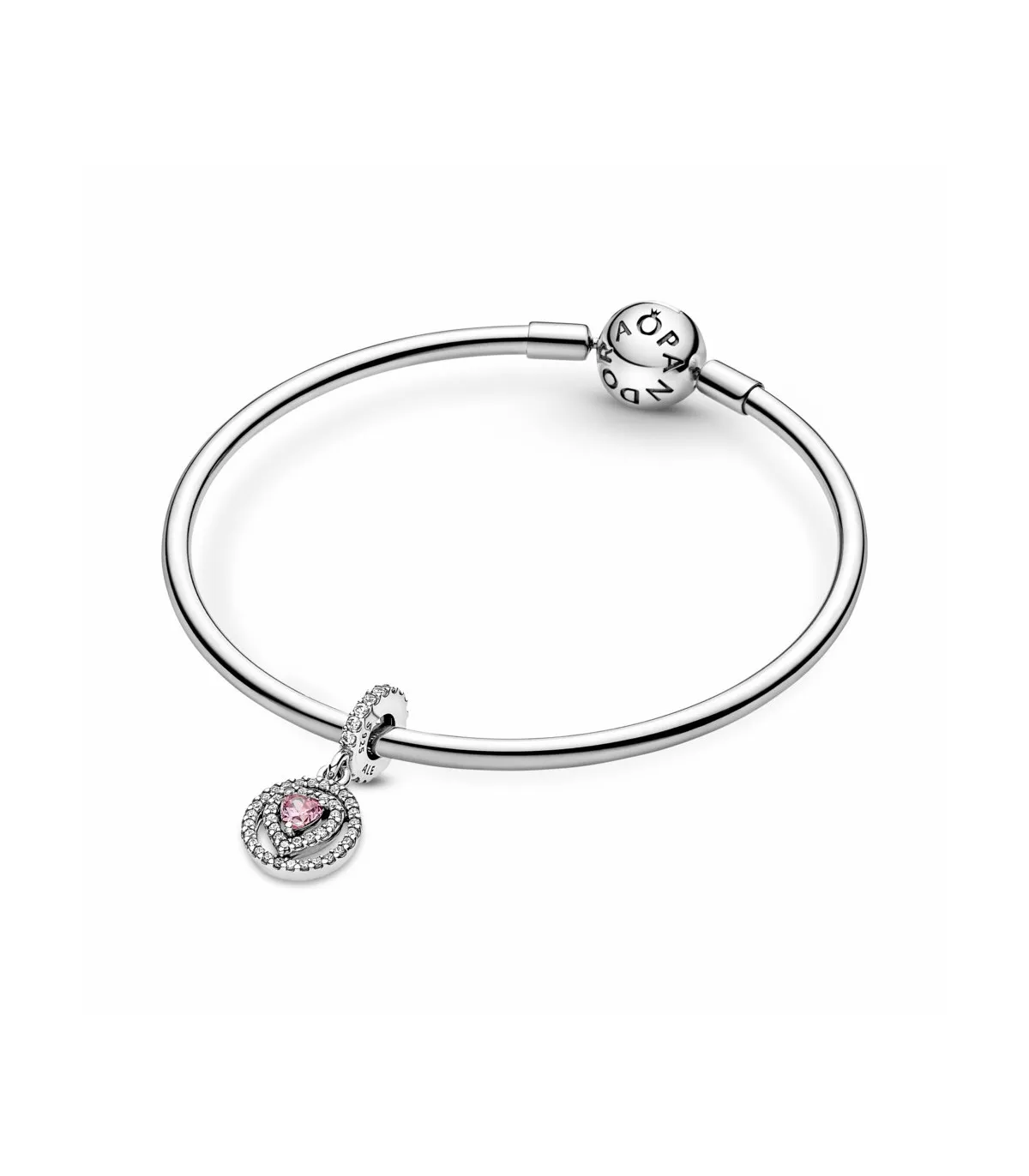 CHARM COLGANTE PANDORA CORAZóN DOBLE HALO BRILLANTE  791476C01