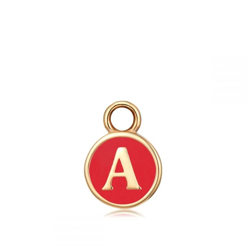 Charm Letra Fucsia Oro