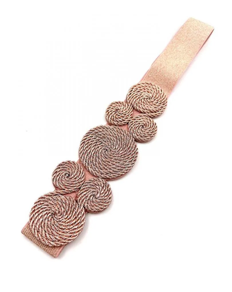 CINTURONES DE FIESTA ORO ROSA Y ELASTICOS PARA BODAS Y EVENTOS