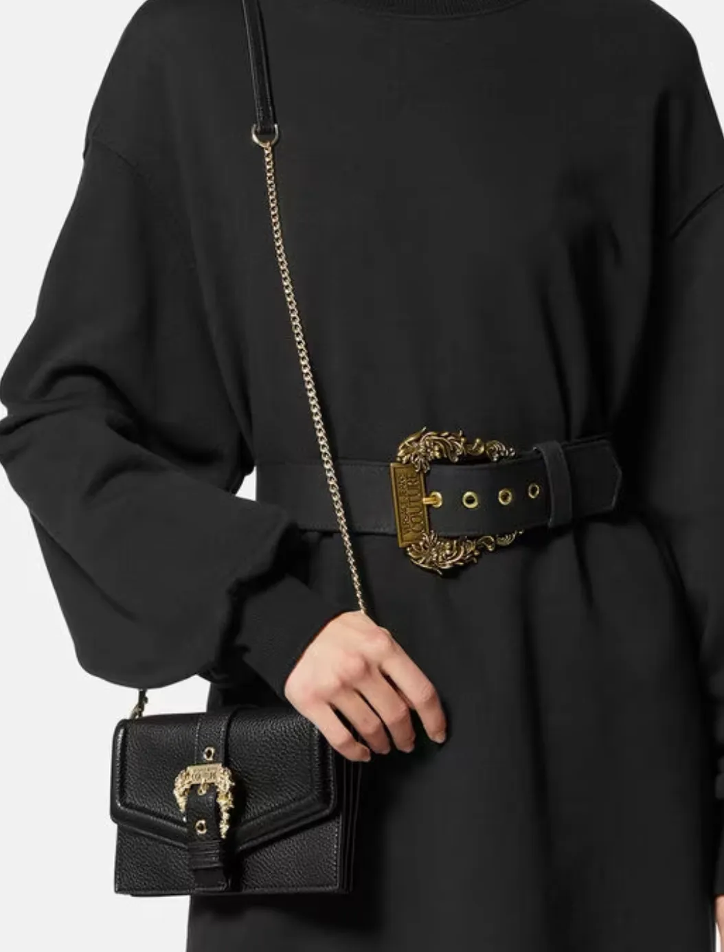 CLUTCH CADENA NEGRO