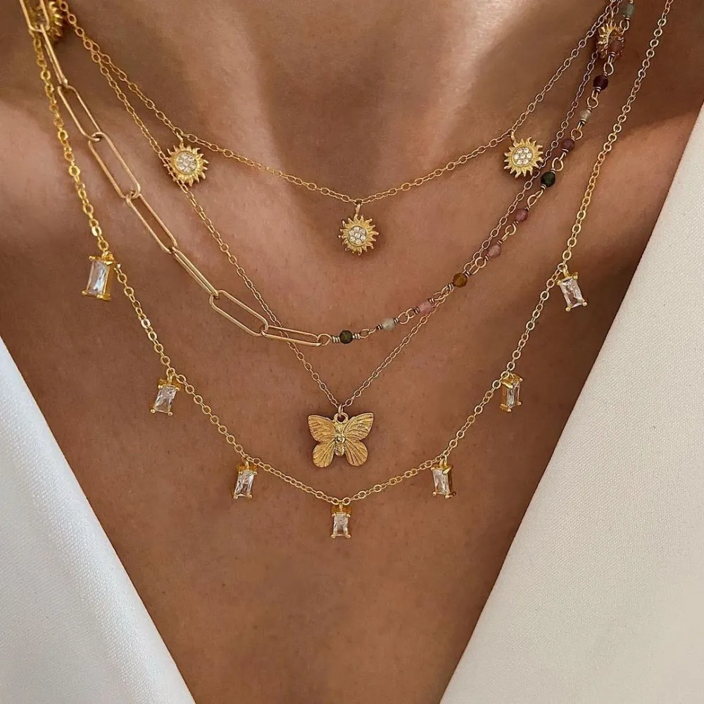 Collar Ibiza Turmalina Oro