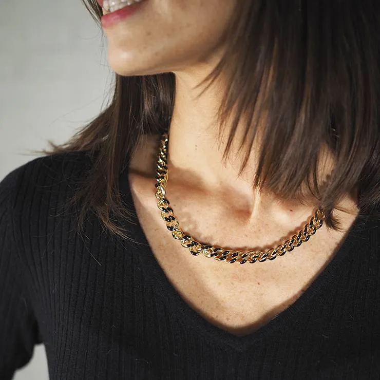 Collar ICON Pansar Negro/oro