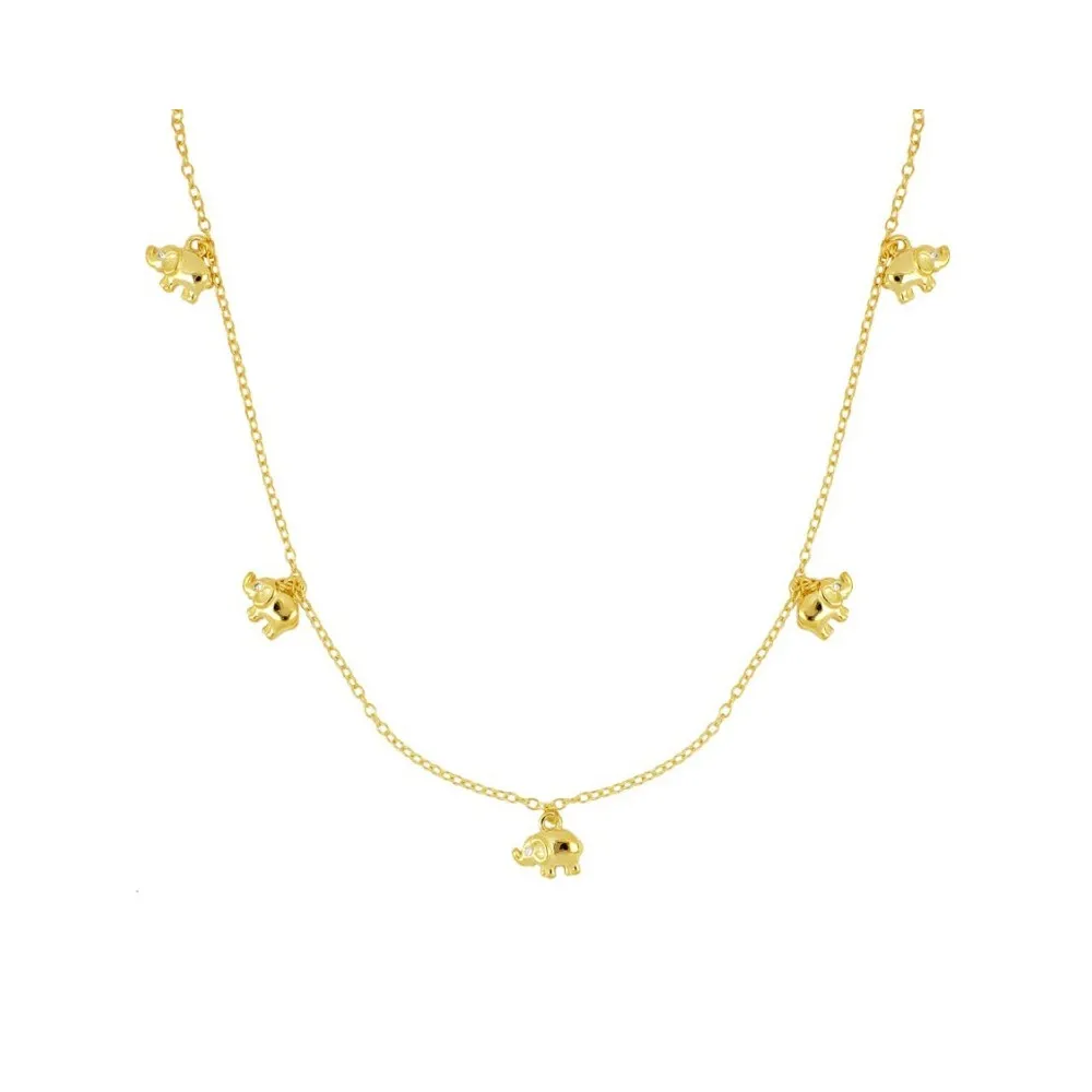Collar Mini Elefantes Oro