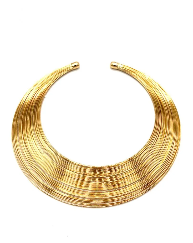 COLLARES DORADOS DE MODA DISEÑO ETNICO MULTIARO